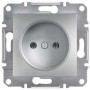 Розетка без заземления 16А Schneider Electric Asfora Алюминий EPH3000161